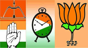 6 सीटों के लिए बीजेपी, एनसीपी और कांग्रेस ने 6 उम्मीदवार उतारे