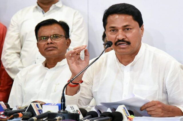 Congress candiatae Nana Patole addresses PC