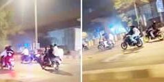 हाईवे पर स्टंटबाज़ी : नेस्को के पास गैर-कानूनी बाइक रेसिंग कैमरे में कैद
